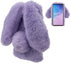 Rabbit Case Compatiable with Samsung Galaxy S23 FE 5G, Cute 3D Bunny Ears Soft Furry Hairball Fuzzy Winter Warm Faux Fur Plush Fluffy TPU Bumper W...