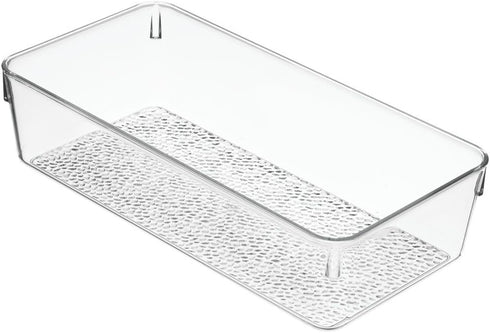 iDesign 49250 Rain BPA-Free Plastic Drawer Organizer Tray - 12" x 6" x 3", Clear...