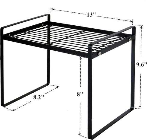 Cabinet Shelf, 13" Kitchen Counter Shelf, Metal Wire Stackable Cupboard Spice Rack, Space Saving Countertop Orgainzer and Storage Rack Shelves for...