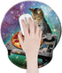 Pizza Cat Mouse Pad Delicious Food Hipster Cool Cat Galaxy Sparkling Stars Mousepad, Memory Foam Mouse pad with Wrist Rest Support...