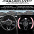 Steering Wheel Cover Universal Standard Size 14.5-15 inch, Soft Fluffy Steering Wheel Cover with Sparkly Crystal Rhinestones for Women Girls (Pink...