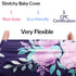 Carseat Cover Girls, Multiuse - Nursing Breastfeeding Covers, Purple Flower Theme, Car seat Canopy, Stretchy Soft Breathable...