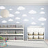 31pcs Big Clouds Vinyl Wall Decals DIY Wall Sticker Removable Wall Art Decor 4-10 inch for Living Room Nursery Kids Room(White)...