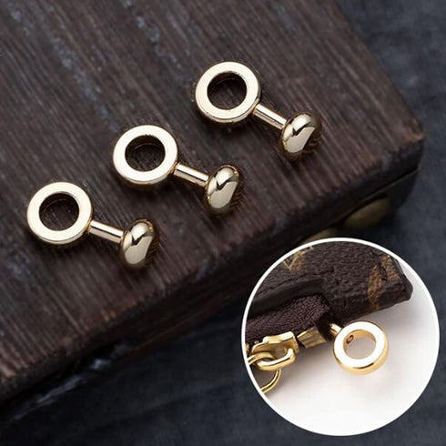 2Pcs Brass Ball Studs Rivets O/D Ring for Leather Crossbody Purse Craft,Small...