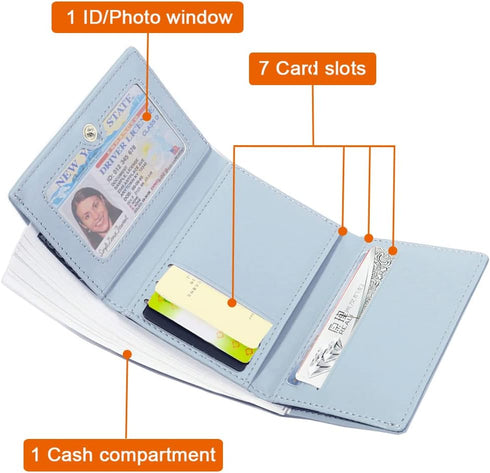 Sunwel Fashion Girls Cute 3D Duck Mini Folding Wallet Tiny Wallet Cash Pocket Card Holder ID Window Purse for Women...