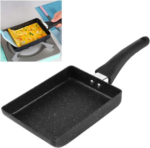 Tamagoyaki Pan, Japanese Omelette Pan, Rectangular Non-Stick Mini Frying Cooker with Anti Scalding Handle Japanese Egg Pan Gas Stove and Induction...
