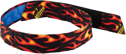 Ergodyne Chill Its 6705CT Cooling Bandana, Lined with Evaporative PVA Material for Fast Cooling Relief, Quick and Secure Fit, Flames...