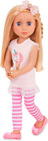Glitter Girls Lacy 14 Inch Doll Wearing Pink Tunic, Striped Leggings, Hair Bow And Ballet Shoes - Dolls For 3+ Year Old Girls...