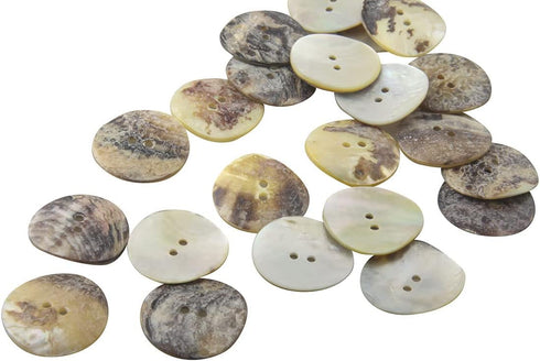 Natural Pearl White 2 Hole Shell Button Round Sewing Button for DIY Craft Sweater Shirt Clothing (10mm/16L, 50pcs)...