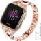 Compatible for Garmin Venu Sq Band,Women Metal Replacement Chain Bling Bracelet Strap Wristband for Garmin Venu/Venu Sq/Venu Sq Music,Vivoactive 3...