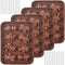 Newk Lollipop Silicone Mold, 4 Packs 8- Cavity Non-Stick Dinosaur Silicone Molds for Lollipop Chocolate Candy...