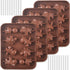 Newk Lollipop Silicone Mold, 4 Packs 8- Cavity Non-Stick Dinosaur Silicone Molds for Lollipop Chocolate Candy...