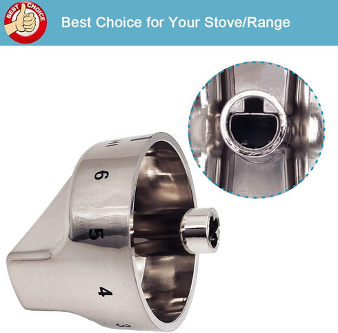 YMDparts 318282310 Surface Burner Knob Replacement Compatible with Some Frigidaire Kenmore Gas Range/Stove Replaces Part Numbers AP3774164, 1062940, AH979119, EA979119, PS979119