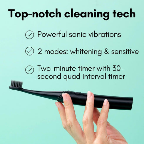 Burst Curve Sonic Electric Toothbrush for Adults – Slim, Curved Travel Toothbrush with Toothbrush Cover - Ultra Soft Bristles - Up to 2 Month Rech...