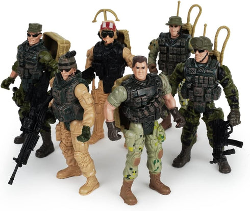 Boley 6-Pack Soldier Toy Set - Elite Force Army Men Figurines and Accessories – Pretend Play Soldier Toys for Kids - Ages 3 and Up!...