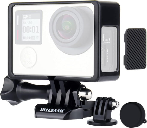 Frame Mount Case for GoPro Hero 4 3 3+ with Lens Cap and Side Door Cap Protective Wire Connectable Skeleton Housing Case Accessories Kit for GoPro...