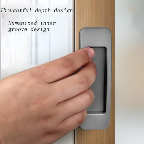 4pcs Self-adhesive Glass Sliding Door Handles, Plastic Door Handle Auxiliary Puller for Glass Doors, Sliding Doors, Window Doors, Sliding Door Cab...