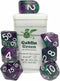 Polyhedral Dice - Green Goblin Arch'd4's w/White Numbers (7)...