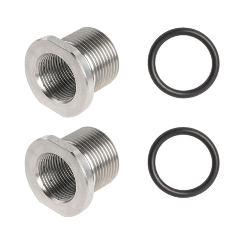 2 Pack Thread Adapters and Washers?1/2x28 to 5/8x24 Stainless Steel Thread Protector with Rubber Washer (Silver)...