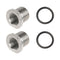 2 Pack Thread Adapters and Washers?1/2x28 to 5/8x24 Stainless Steel Thread Protector with Rubber Washer (Silver)...