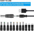 GutReise Universal 12V Car Charger(Max 10A) + 5V DC Power Cable,with 11 Connectors for DVD Player,Dash Camera,GPS,Bluetooth Speakers,Shaver Fans.....