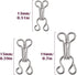 PECMER 100set Copper Sewing Hook and Eye 3# Silver Bra Hooks for Skirt Clothing Bra Hook Replacement Trousers Skirt Dress Sewing Closure Sewing Ho...