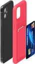 kwmobile Case Compatible with Apple iPhone 11 Case - TPU Phone Cover with Credit Card Holder - Neon Pink......