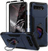 Armor Case for ASUS ROG Phone 5, 5 Pro Cover, Soft TPU with Built in Camera Protector, Dust Cover for Charging Port and Cooler Port with Clear Tem...