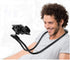 Flexible Long Arms Stand Clip Holder,Hanging on Neck Universal Lounger's Bracket for Mobile Phone Tablet PC Desktop(Black)...