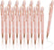 12 Pieces Rose Gold Inspirational Ballpoint Pens with Touch Screens Stylus Tip, Medium Point Smooth Writing Encouraging Motivation Pens for Women,...