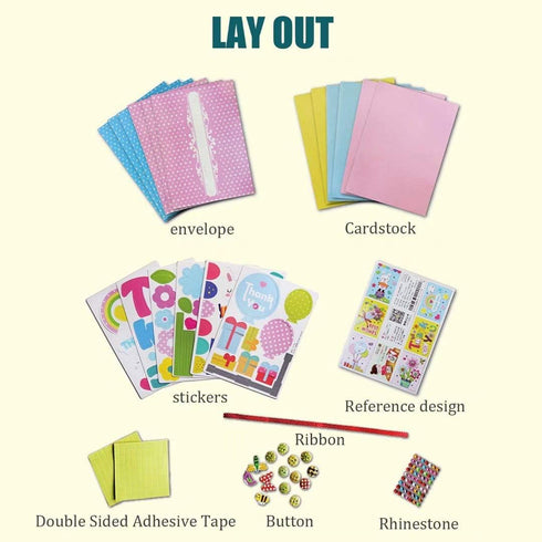 Card Making Kit DIY Handmade Greeting Card Kit for Kids Girl boy, Thank You Card Mother's Day Card Valentine's Card Easter Birthday Christmas Card...