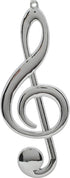 The Bridge Collection 5" Silver Treble Clef Car Charm- Car Ornament- New Driver Gifts- Band & Music Teacher Gift- Band Students- Choir Singers- Fu...