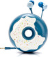 Cute Donut Earbuds for Kids, Kid Size Wired Earbud & in-Ear Headphones with Microphone and Lovely Earphones Storage Case Gifts for School Girls an...