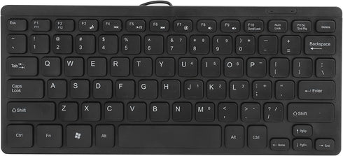 Mini Keyboard, USB Wired Waterproof Multimedia Kaypad Compact Ergonomic Keyboard with 1.1M Cable, Strong Durability, Portable Laptop Accessories K...