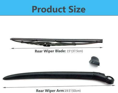 Rear Window Wiper Arm & Blade Replacement for Porsche Cayenne 2003-2010 Rear Windshield Wiper Arm & Blade, Factory OE Style Rear Window Wiper Arm ...