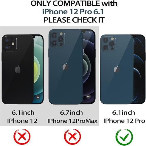 Designed for iPhone 12 Pro case, Waterproof Case with Built-in Screen Protector Clear Full Body Rugged Shockproof Dustproof Heavy Duty IP68 Waterp...