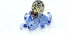 Octopus Tiny Micro Figurines Hand Blown Color Glass Art Animals Collectible Gift Home Decor (Marble Blue)...