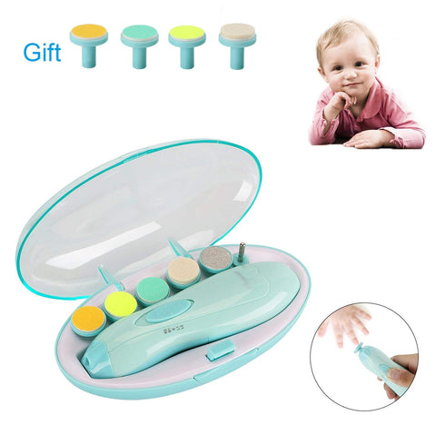 Baby Electric Nail Trimmer with LED Light 10 Grinding Heads Safe Electric Baby Nail File Whisper Baby Nail Polish Grooming Kit for Newborn Toddler...