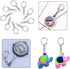 50 Pcs Snap Hook Key Accessories, Maveek Keychain Rings for Lanyard Craft Metal Key Ring with Chain DIY Silvery Clasp Bulk, Silver D Hook Lobster ...