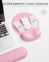 Ergonomic Mouse Pad Wrist Support Set, Memory Foam Keyboard Wrist Rest Set, Relieve Wrist Pain Keyboard Pad, Non-Slip Base Mousepad(Pink Set)...