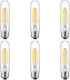 Tubular Light Bulb 6W Equal E26 LED Bulb 60 Watt Dimmable Cool White 4000K E26 Edison Bulb AC120V 750LM T9 T10 LED Bulb for Rustic Pendant, Island...