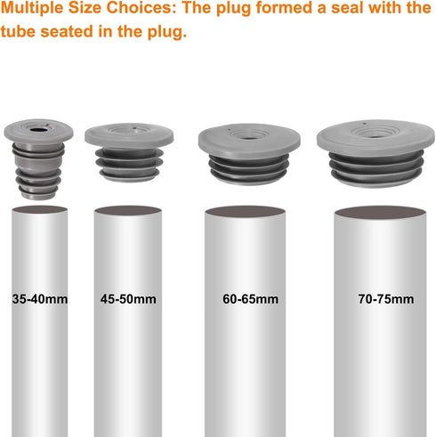 uxcell Drain Pipe Seal Ring, Silicone Ring Washing Machine Sealing Plug, Anti-Odor Floor Drain Plug Sewer Pipe Seal Ring Sealing Cover for 35-40mm...