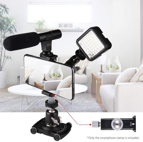 Phone Mount for Tripod, Smartphone Tripod Adapter for iPhone Samsung Cell Phone Stand Holder with Cold Shoe and Arca Swiss Quick Release Plate for...