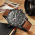 CURREN Men's Sports Waterproof Leather Strap Wrist Watch 8250 (brown)...