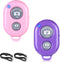 2 Pack Wireless Camera Remote Control - Wireless Remote for iPhone & Android Phones iPad iPod Tablet, Clicker for Photos & Videos - Pink & Purple...