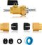 Garden Telescopic Hose Brass Shut Off Valve, Telescopic Hose end Adapter Garden Retractable Hose end Fittings Kit Repair Connector (1 Set)...