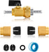 Garden Telescopic Hose Brass Shut Off Valve, Telescopic Hose end Adapter Garden Retractable Hose end Fittings Kit Repair Connector (1 Set)...