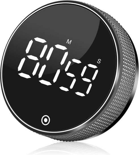 Digital Kitchen Timers for Cooking, Magnetic Visual Timer with Loud Ring & LED Display for Seniors Kids, Countdown Countup Timer for Classroom Bak...