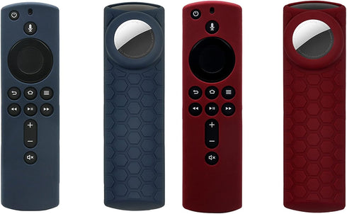 TV Stick 4K Remote Cover with Airtag Holder,2 in 1 Alexa Voice Control Cover Compatible with Air Tag Tile Sticker 2020 and TV Stick 2nd Gen,Black...