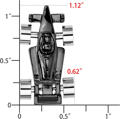 Gun Black Mini Racing Cufflinks For Men With Gift Box....